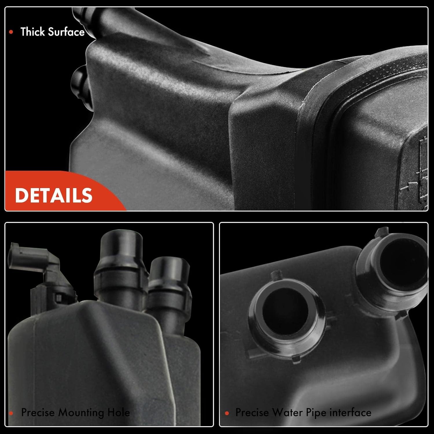 A-Premium Engine Coolant Overflow Recovery Reservoir Tank Compatible with BMW [E39 E38, 2.5L 2.8L 3.0L], 525i 01-03 & 528i 99-00 & 530i 01-03 & 728i 95-01, Replace# [ 17111436381, 5715334003 ]