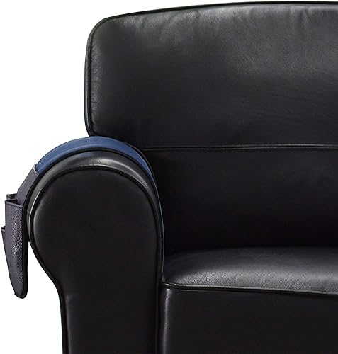 Miniatura 5 de Wanty Organizador suave de terciopelo para sofá, silla, reposabrazos para control remoto, teléfono celular, libro, lápiz (azul)