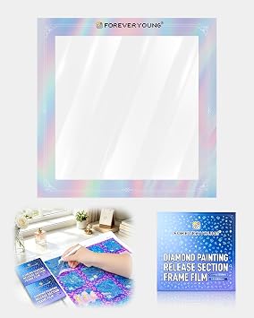 ForeverYoung Reusable Diamond Art Release Film 30 PCS Gradient Rainbow