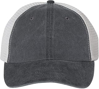Sportsman - Pigment Dyed Trucker Cap - SP510 - Adjustable - Black/Stone