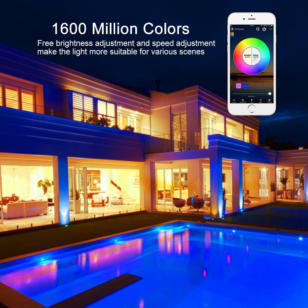 MagicConnect Smart Light Bulb, White and Color Ambiance 110-220v A19 E26 40w Equivalent App Control Bluetooth Light Bulb
