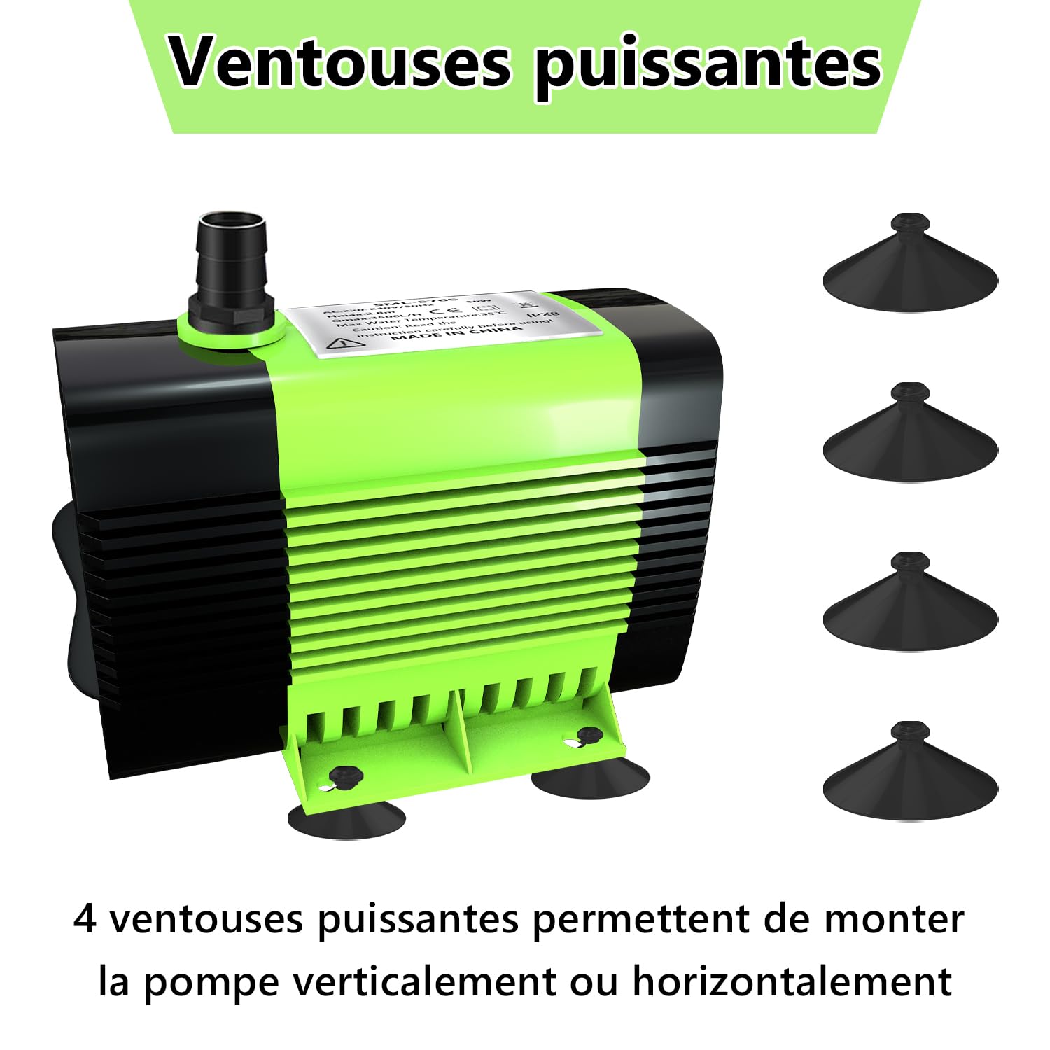 25W 1500L/u Mini Dompelbaar,waterpomp, Dompelpomp, Voor Fontein Zwembad Tuinwater Vistank Aquarium