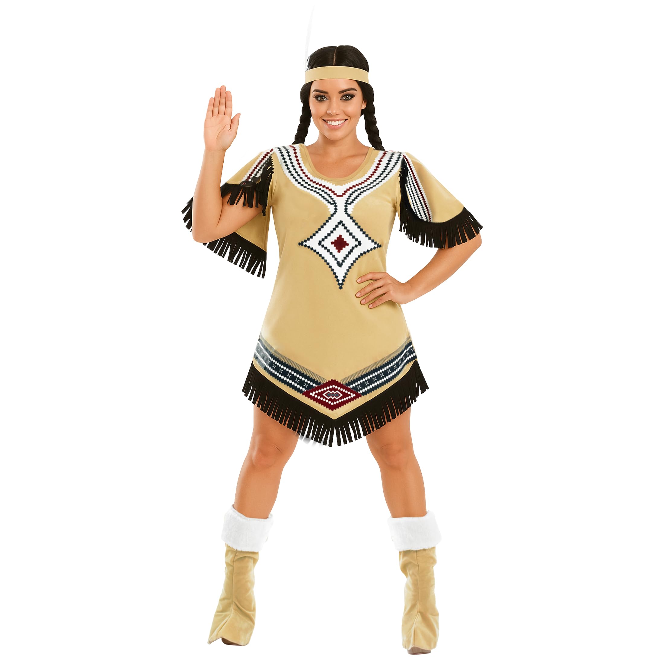 Native American Fancy Dress, Native American Costume Women, Indian Fancy Dress, Wild West Fancy Dress Women