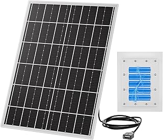 15W 12V Solar Panel Kit with 20000mAh LiFePO4 Battery, MPPT Controller - Power Outdoor Cameras, Trail Cameras, WiFi Device...