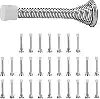 Vista 22 de Ravinte Topes de Puerta, Paquete de 12 Topes de Puerta de Resorte Negros con Amortiguador de Goma, Topes de Puerta para la Parte Inferior