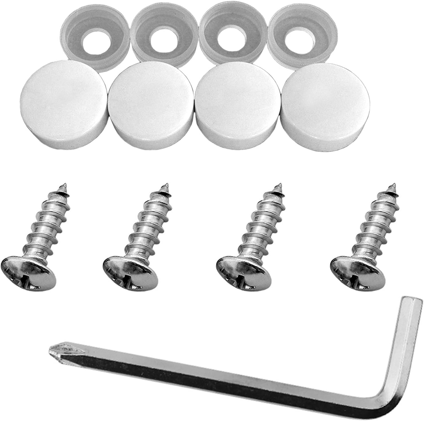 Licence Plate Screw 818446 Phillips Hex Washer Head License Plate S Screw  M6 X 20Mm Anti Theft License Plate Screws