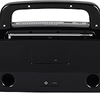 Vista 4 de Studebaker SB2006 Altavoz Bluetooth con radio portátil AM/FM Transmisión Bluetooth, batería recargable y alta potencia (negro)