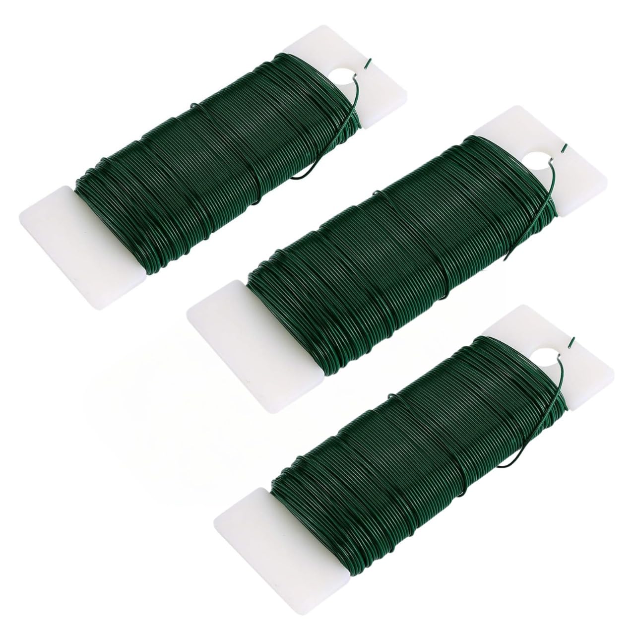 3Pcs Green Florist Wire for Wreath Making | Floral Wire for Flower Arranging | Xmas Wreath Making for crafting Bouquets, Garland, Plants, and Wedding Decorations.