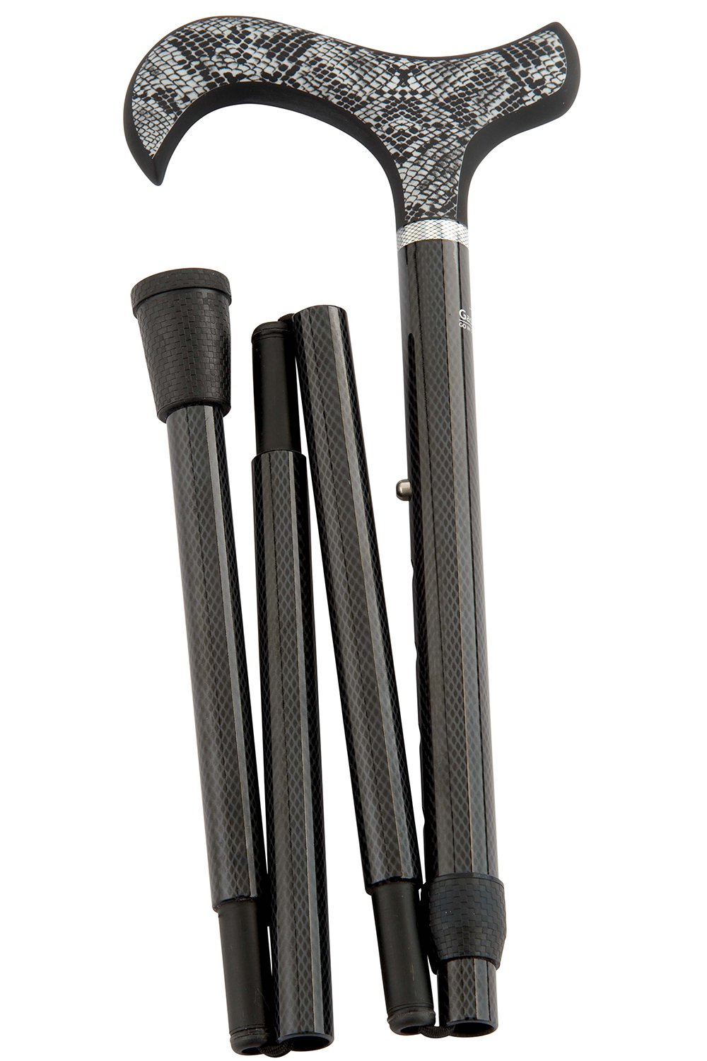 Designer Gehstock Schlank-Faltstock Carbon EXOTIK