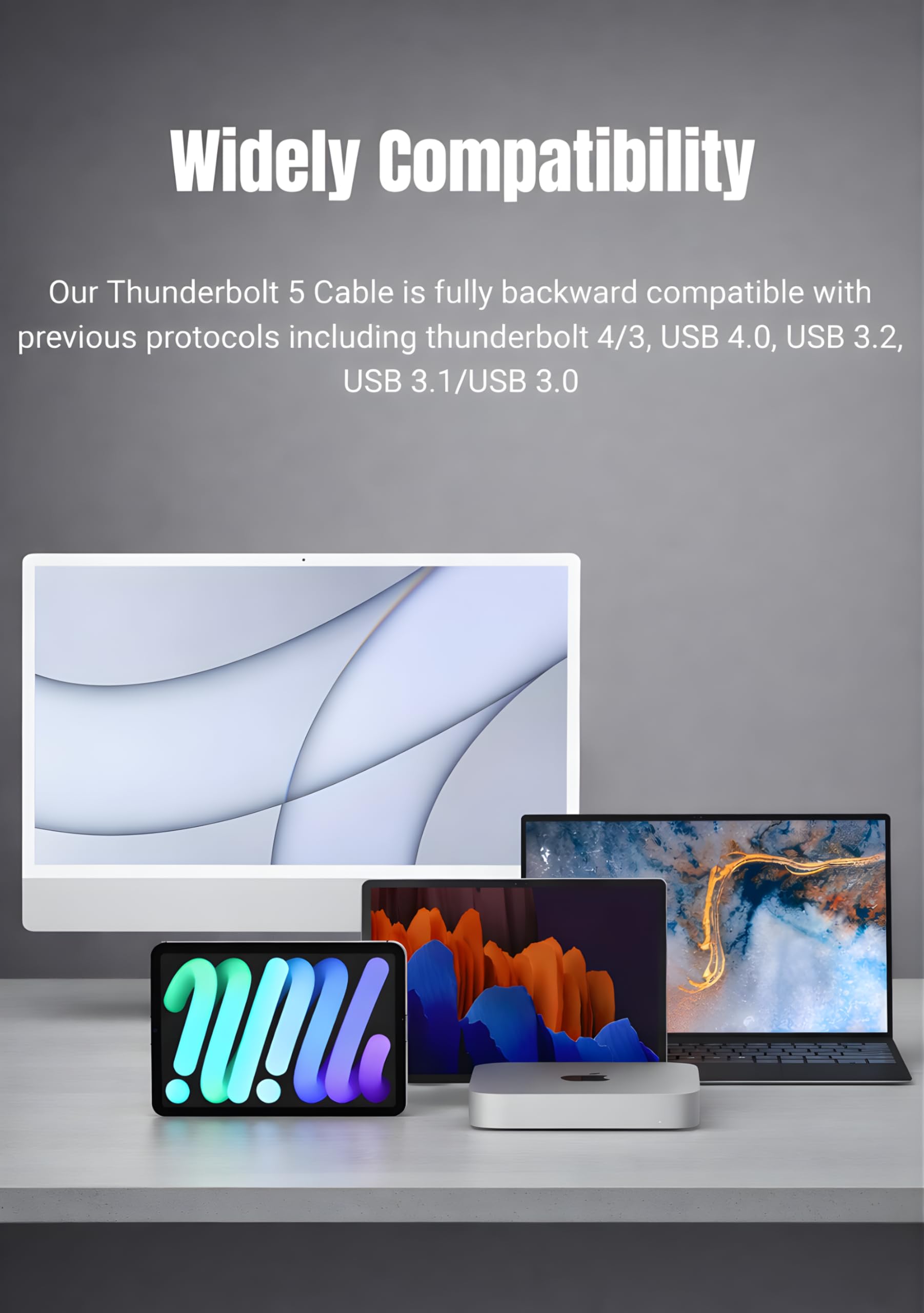 ThunderLink Thunderbolt 5 Cable 80Gbps 240W USB-C - 1 Meter — Amazon image 9