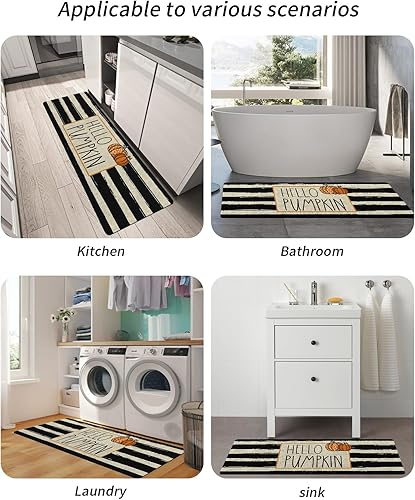 Miniatura 7 de Tapete de baño de Acción de Gracias para bañera, antideslizante, de secado rápido y absorbente, tierra de diatomeas, para ducha, dormitorio, cocina,