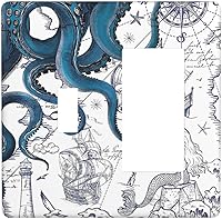 Vista 15 de Cubierta de Pared de Interruptor y Toma de Corriente de 1 Gang de Patrón Texturizado de Mármol Turquesa Oscuro Azul Gris Moderno Abstracto de Lujo