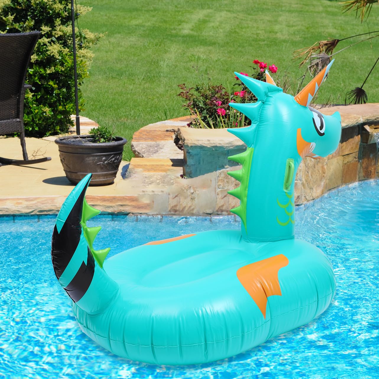 ERINGOGO Letto Galleggiante Gonfiabile Forma Materassino Portatile per Piscina e Mare Leggero e Resistente per Adulti per Relax