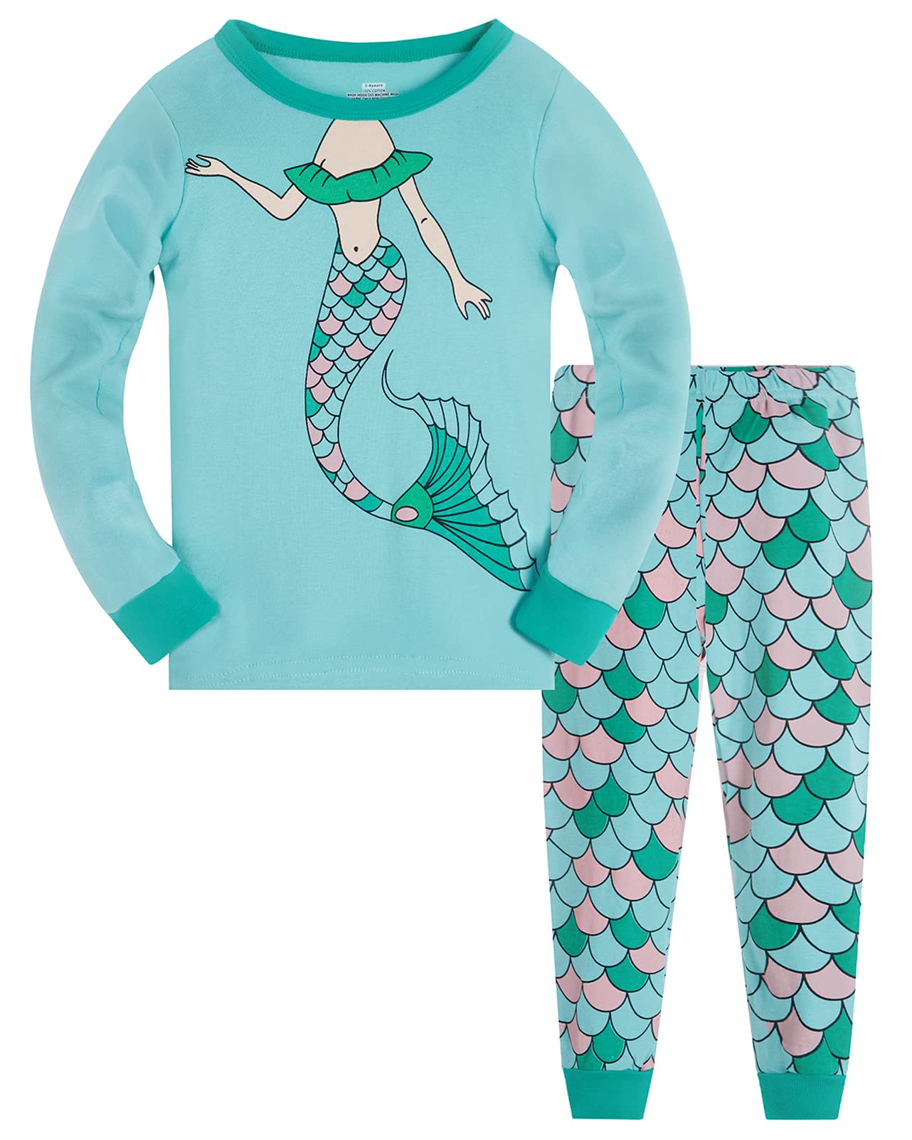 Girls Christmas Pyjamas Set Toddler Clothes Sleepwear Animal Printed Nightwear Winter Long Sleeve PJs 2 Piece Outfit Xmas Gift for Kids — view 9