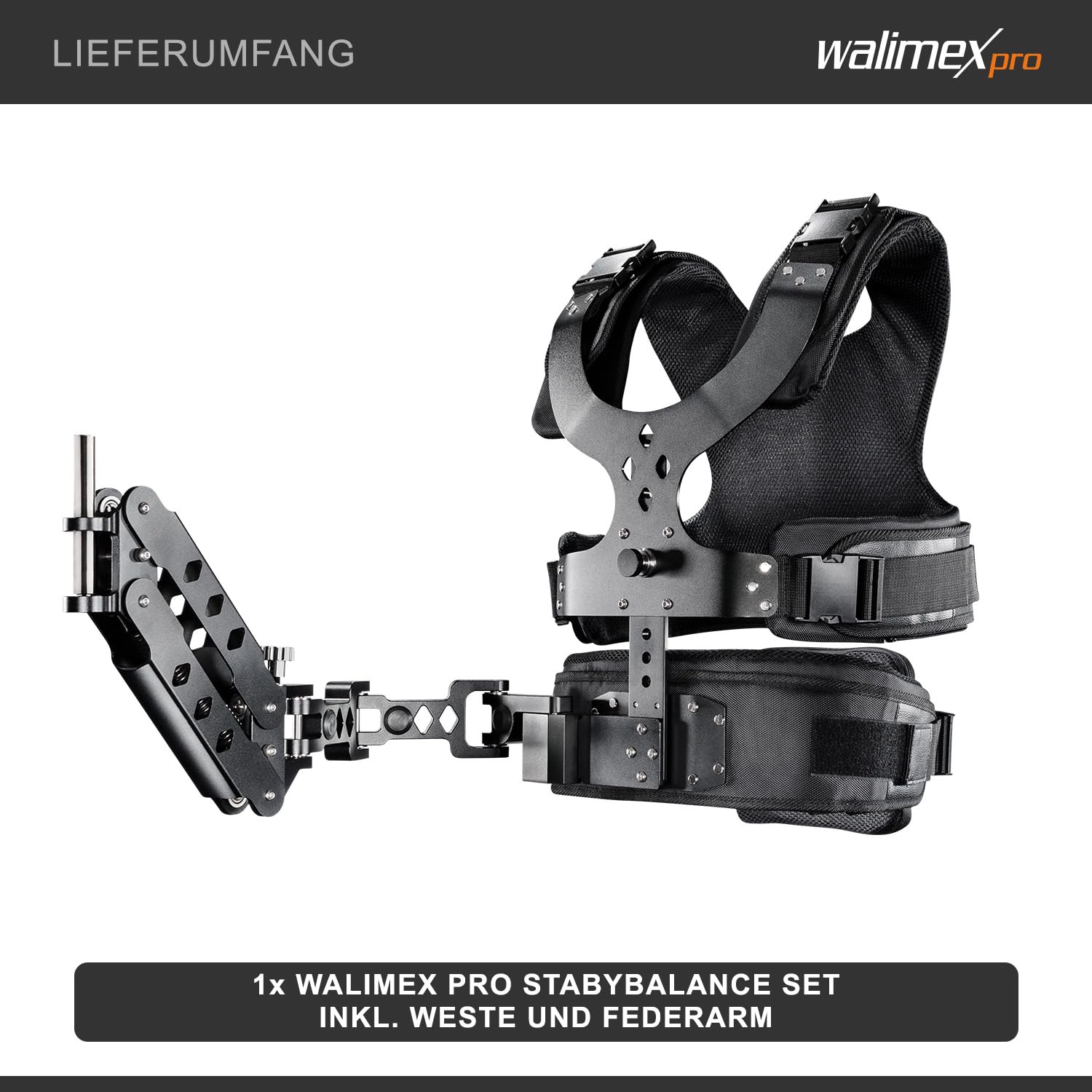 Walimex Pro StabyBalance zestaw kamizelka z ramieniem sprężynowym