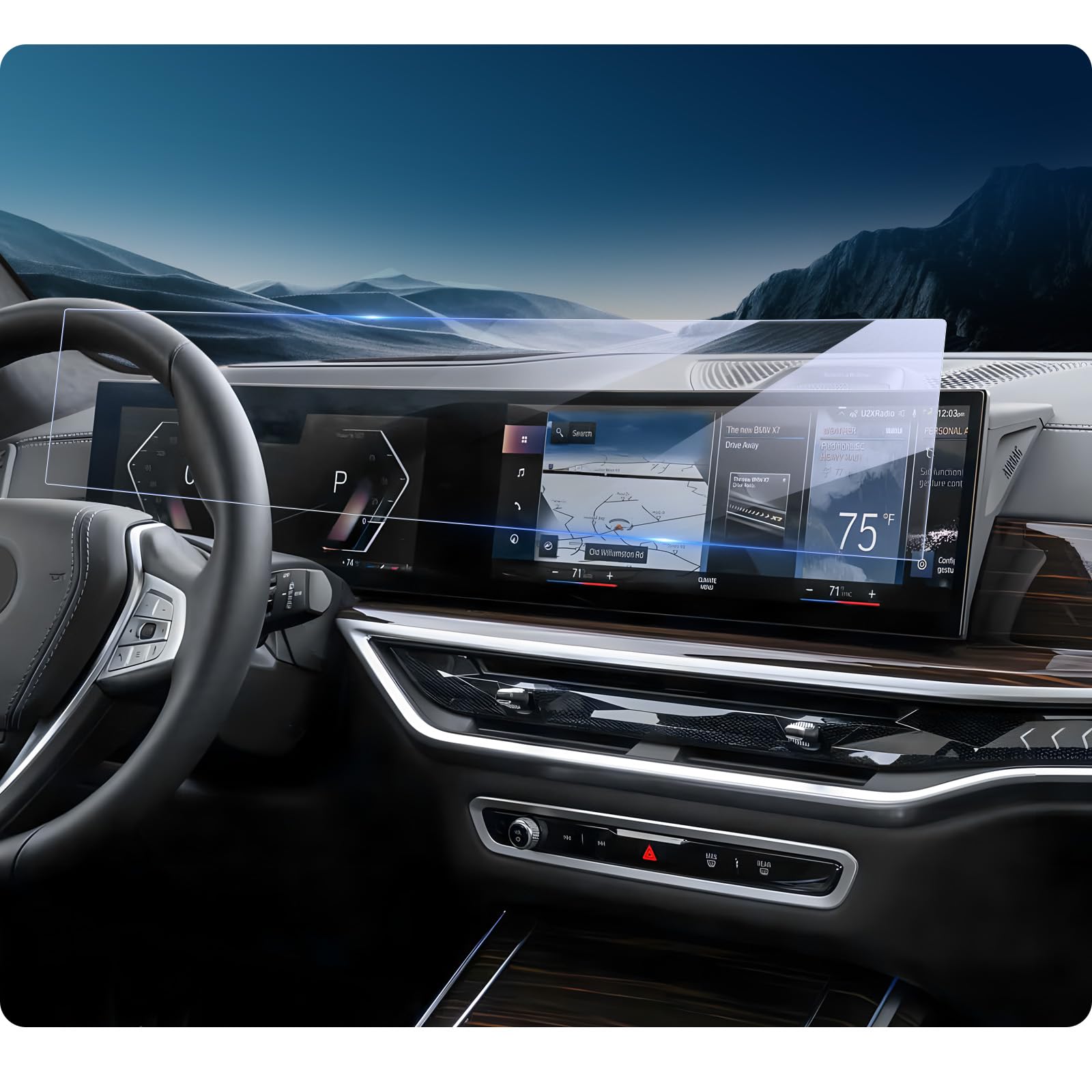 LUWU Compatibile con BMW X5 G05 X6 G06 X7 XM i3 i4 i5 i7 iX 2022 2023 2024 Navigation Pellicola Protettiva Schermo 12,3 Pollici Vetro Tempered Pellicola Protettiva 9H Antigraffio X5 X6 X7 Accessori