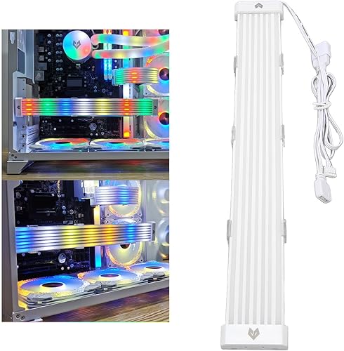 Miniatura 2 de Cable con manga de fuente de alimentación, ARGB GPU Cable de fuente de alimentación, kit de extensión de cable ATX RGB de 24 pines, cable PSU