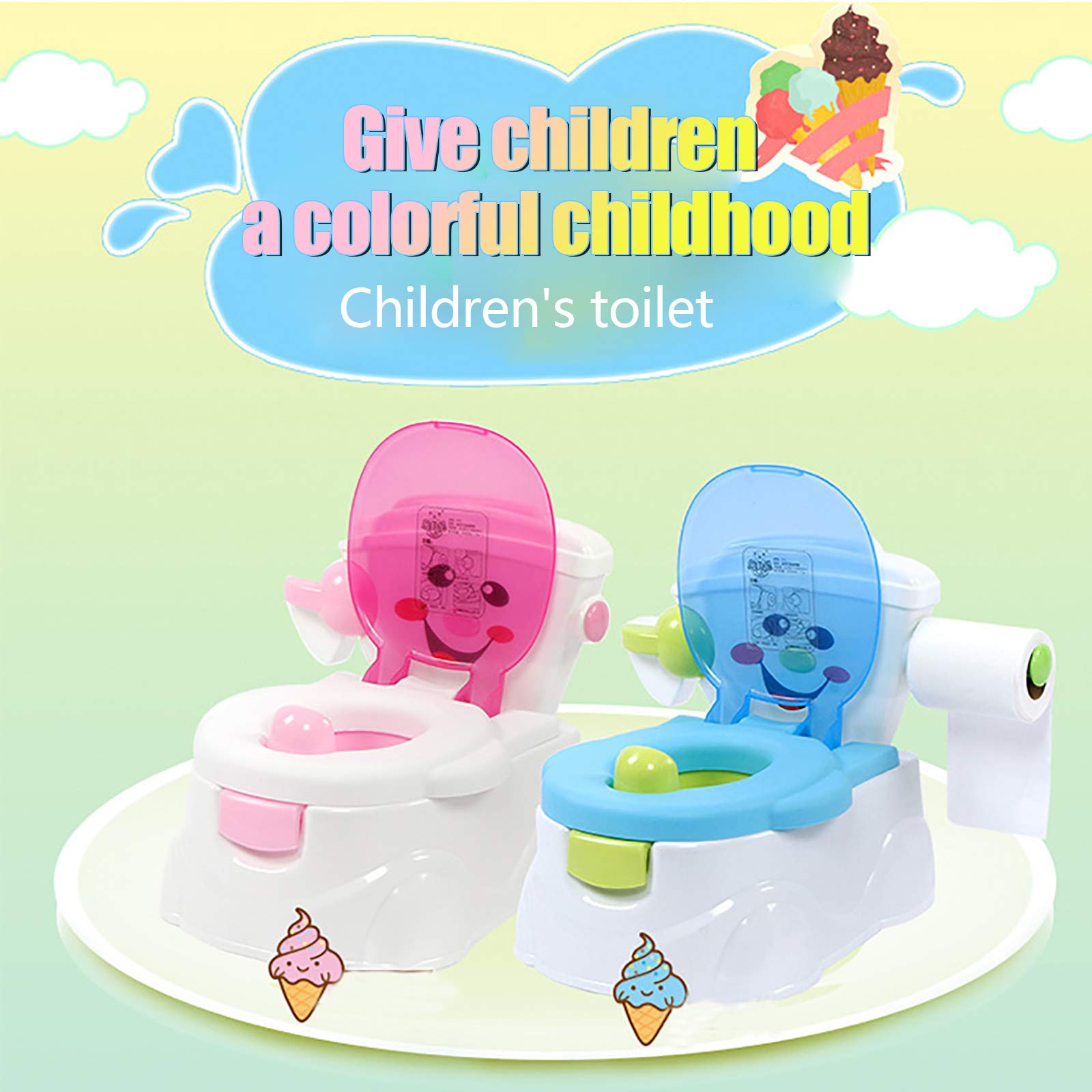 Asiento de aprendizaje para niños pequeños, asiento de inodoro de entrenamiento para niños, asiento de inodoro de entrenamiento para orinal, silla de entrenamiento para niños, PP (rosa)
