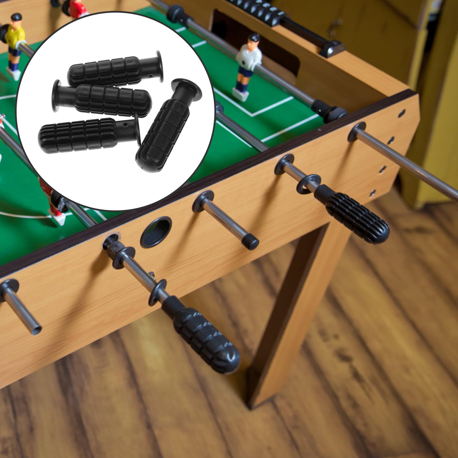 Manopole per Calcio da Tavolo in PVC Nero Sostitutive 0,7 M