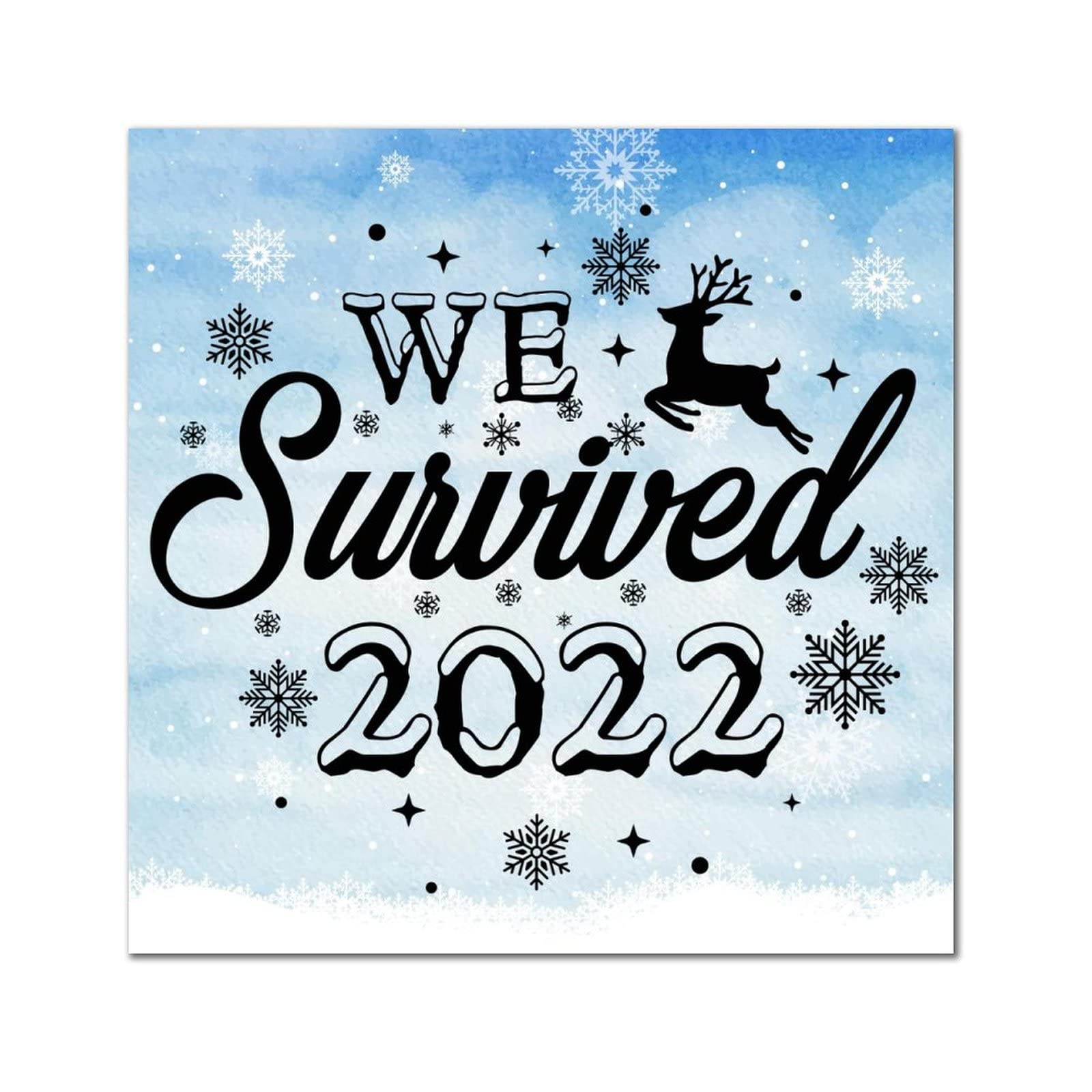 Plaque murale en bois We Survived 2022 : cadeau de pendaison de cremaillere