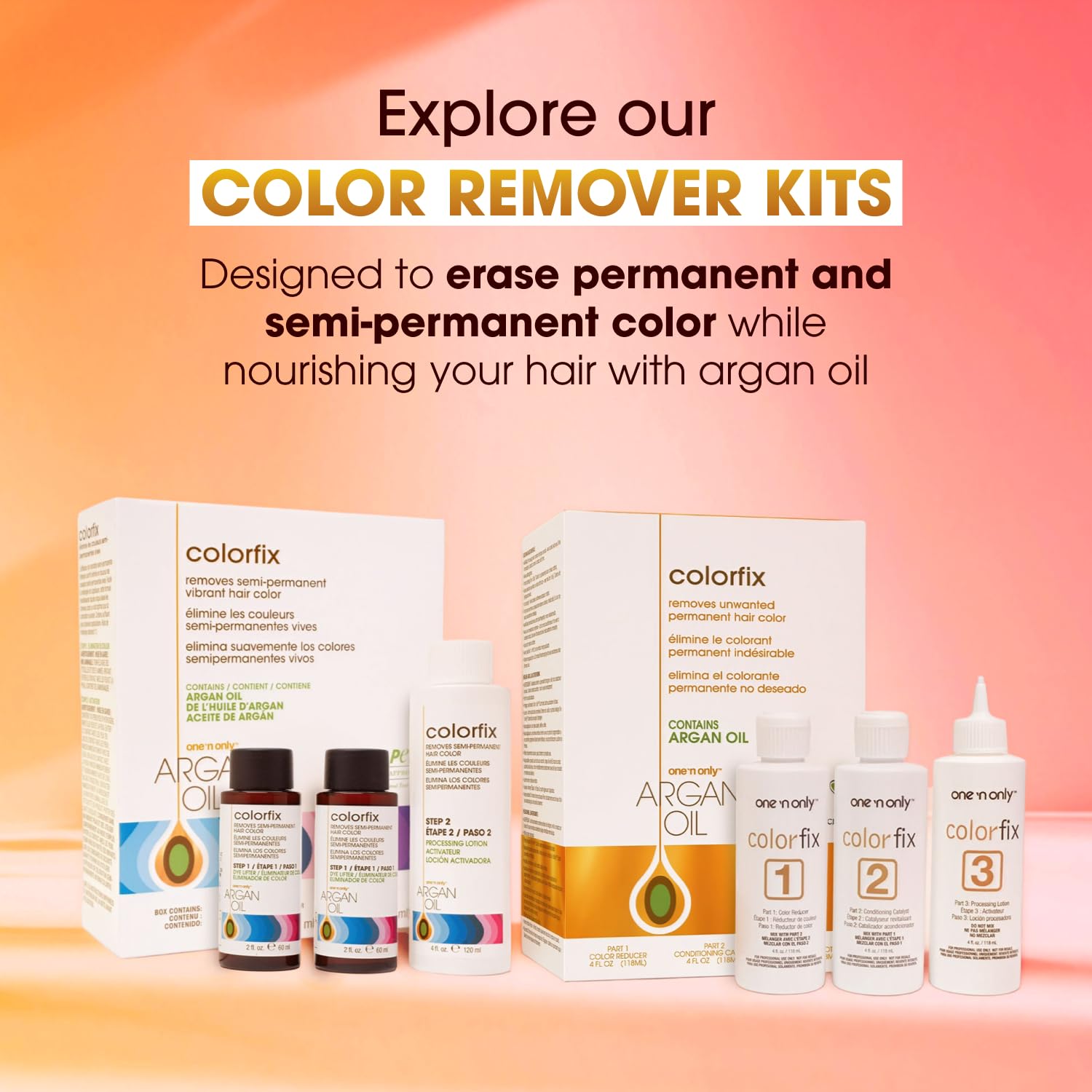 One 'n Only Colorfix Hair Color Remover Kit - Professional Hair Dye Remover With Argan Oil - Provides Targeted Color Correction for All Types - Cruelty Free Formula (1 Kit) - Image 7