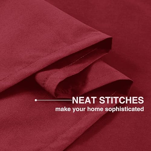 Miniatura 5 de Home Queen Cortinas opacas para ventanas pequeñas, cortinas de baño repelentes al agua, 26 pulgadas de ancho x 36 pulgadas de largo cada una, rojo