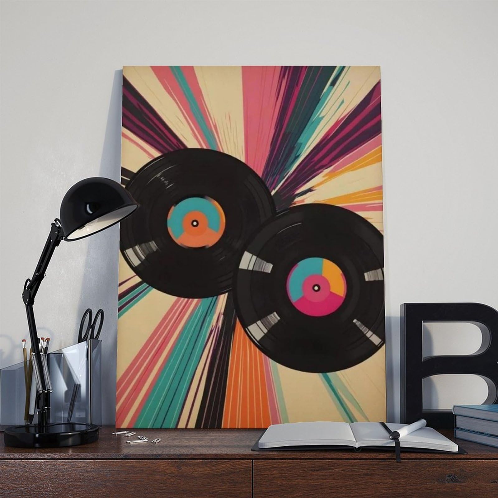 Poster su tela con musica pop art, decorazione per camera da letto, ufficio, camera da letto, regalo, 50 x 75 cm