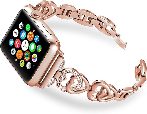 Miniatura 9 de Correa en forma de corazón compatible con Apple Watch Band de 1.496 in, 1.575 in, 1.614 in, 1.654 in, 1.732 in, 1.772 in, 1.772 in, correa de reloj