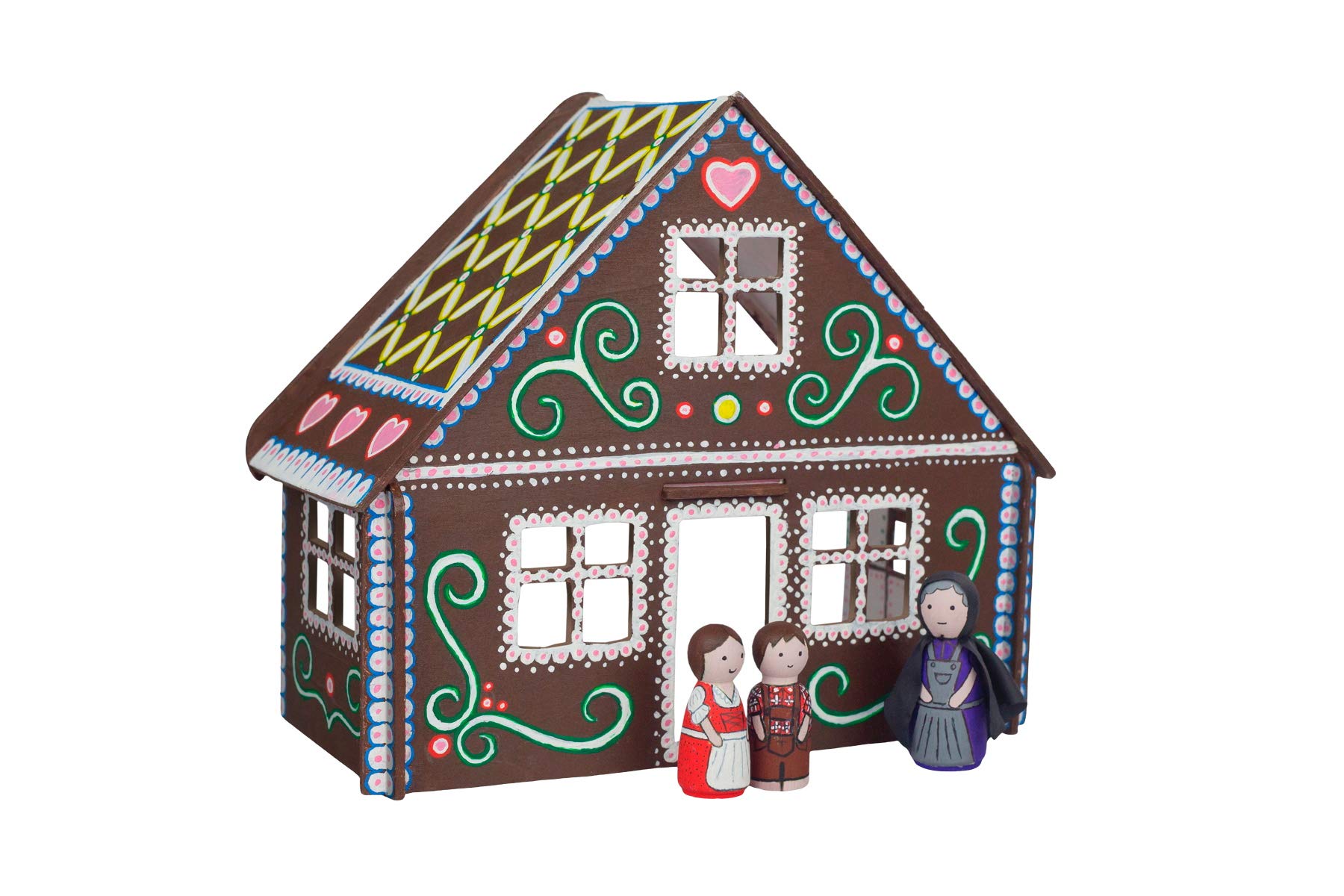Pebaro 880/1 drewniany zestaw 3D puzzle domek dla lalek mały