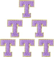 Vista 76 de 6 piezas de parches de letras de chenilla autoadhesivas, parches de letras preppy de 2 pulgadas para bolsos, ropa y sombreros, grandes pegatinas