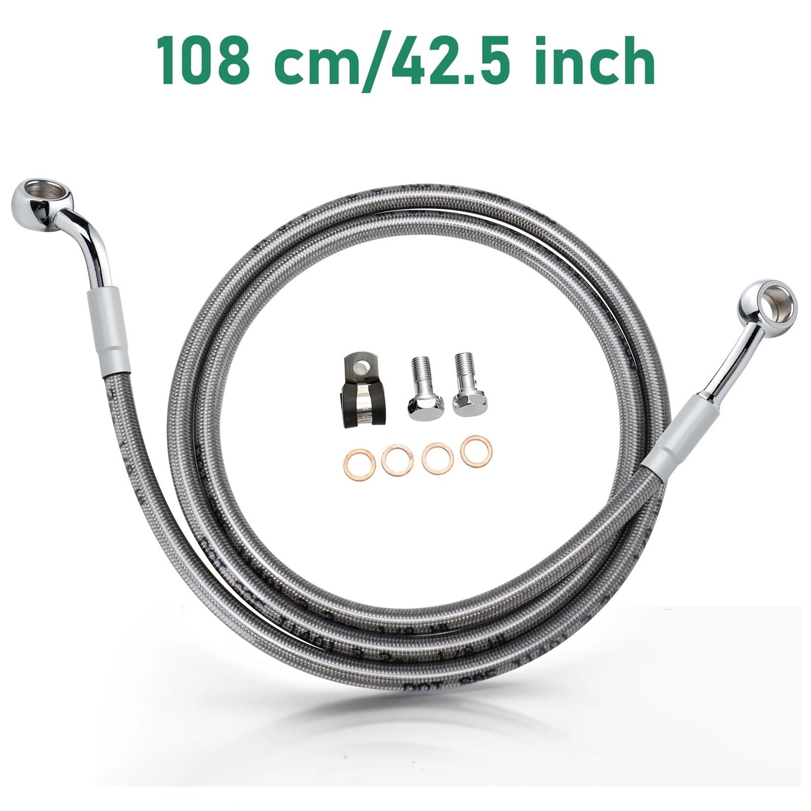 Kable napędowe Do Harleya Super Glide Wide bez ABS Mokitdora 108/113/118CM Dyna Przednie przewody hamulcowe hydrauliczne Motocyklowe kable napędowe(108cm Chrome)