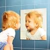 Unbreakable Door Mirror, Body Mirror for Kids, 1Pack 8 x8 inch, Shatterproof Plexiglass Long Mirrors for Bedroom Closet, Children Plastic Mirrors Non Glass Stick on Mirro