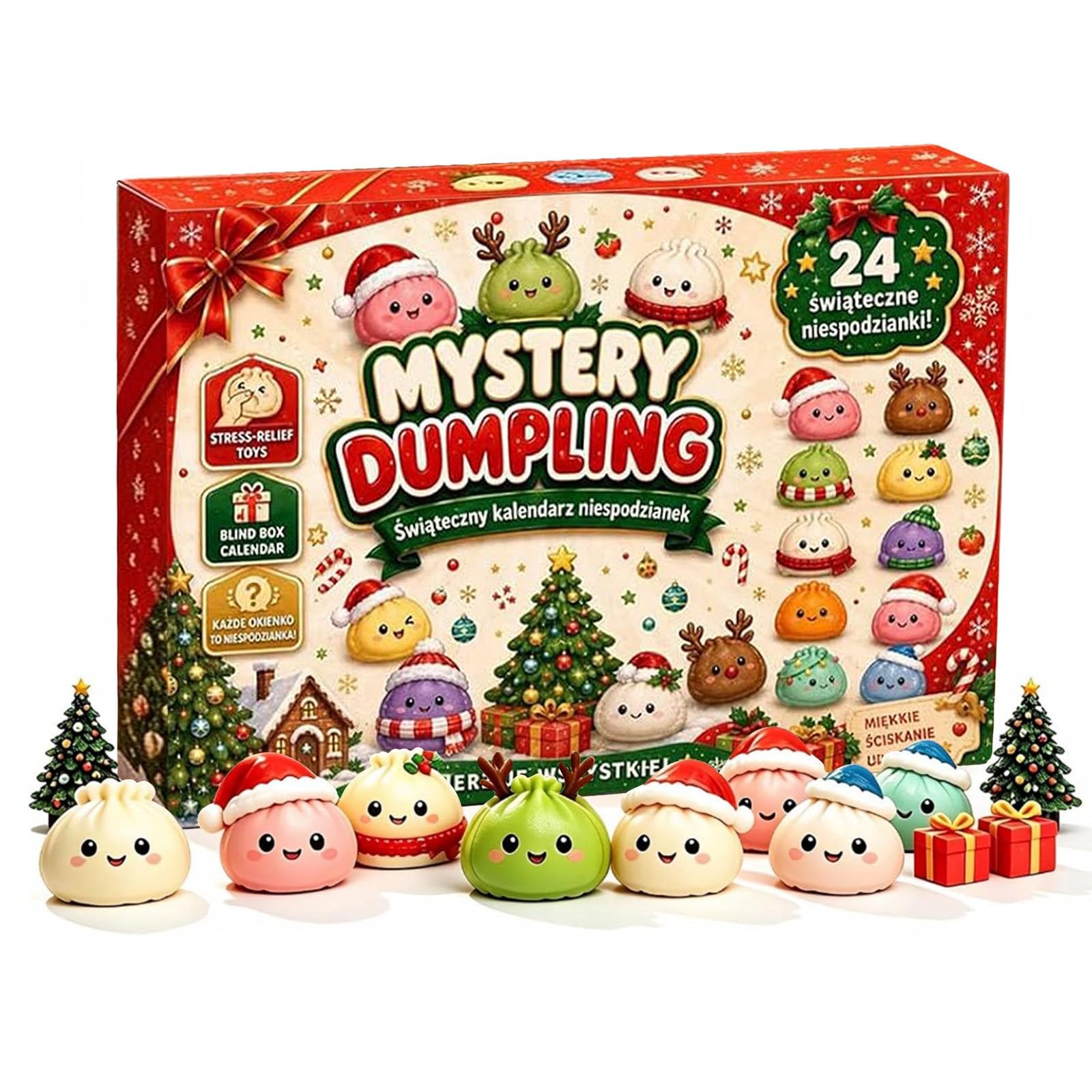 Christmas Squishies Advent Calendar 2026, 24 Day Countdown for Adults
