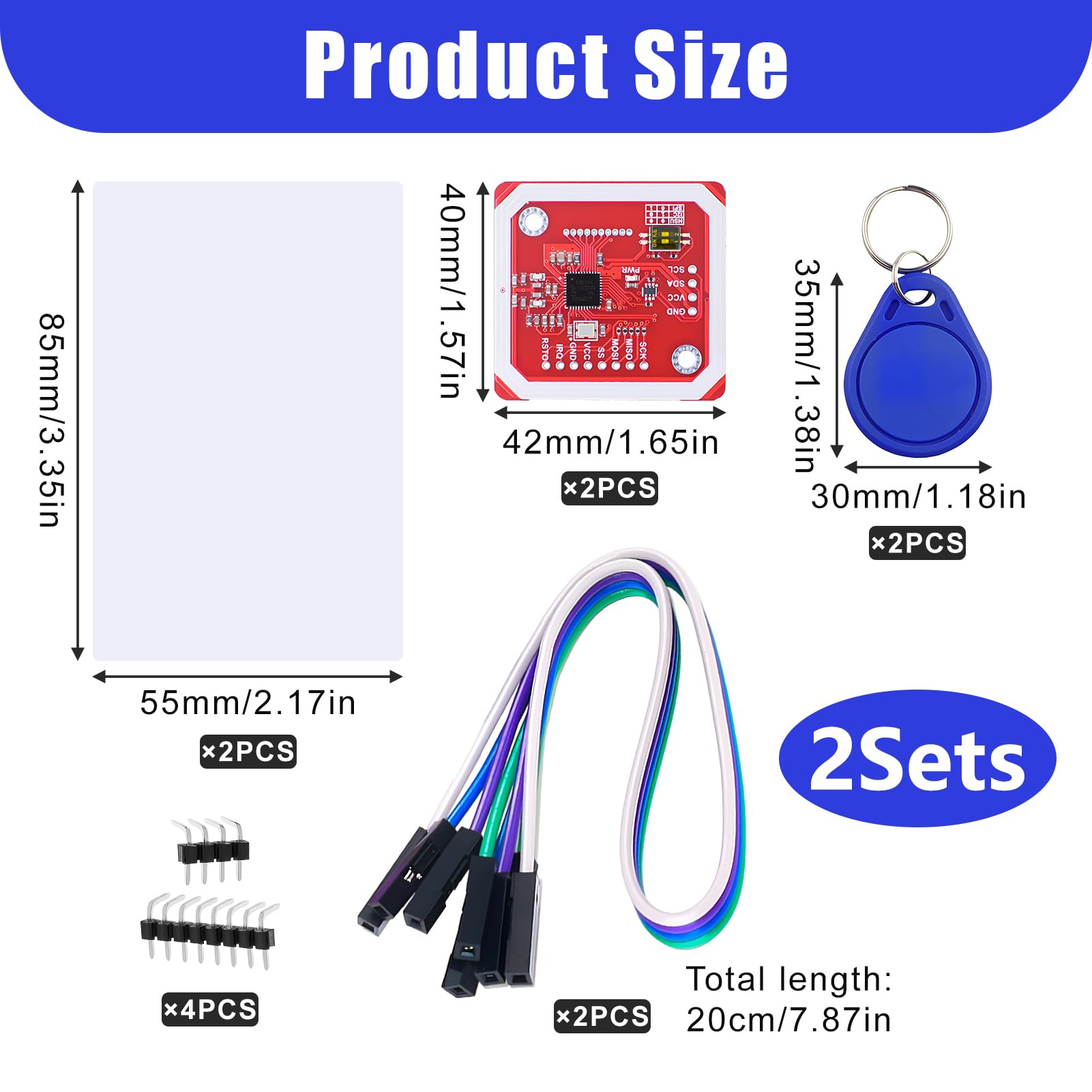 Módulo RFID PN532 NFC V3, Lector y Escritor de Tarjetas, Compatible I2C SPI HSU para Proyectos DIY