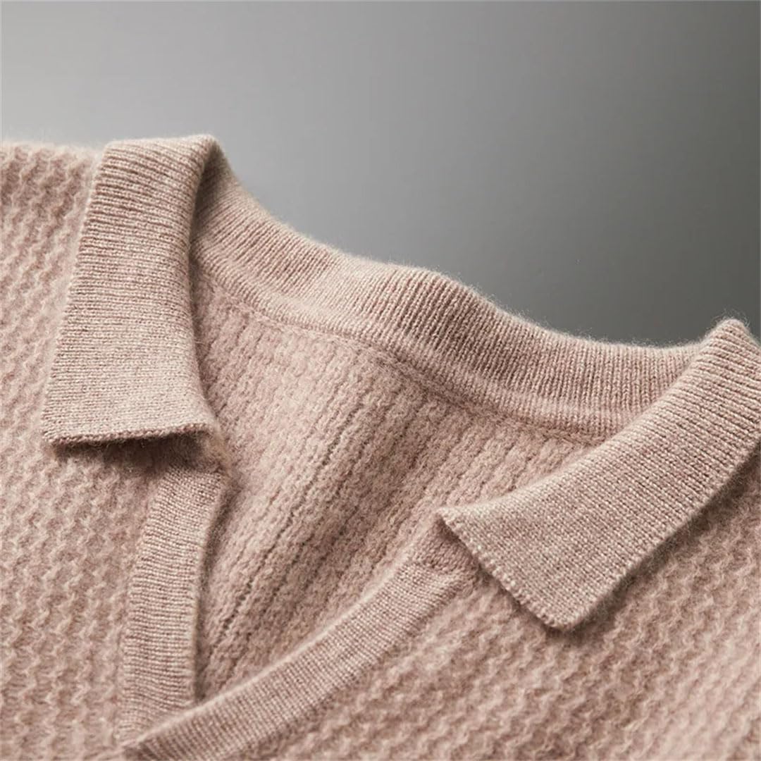 Vogrtcc Maglia da Uomo in Maglione di Cashmere Pullover Grande Camicia Lavorata A Maglia