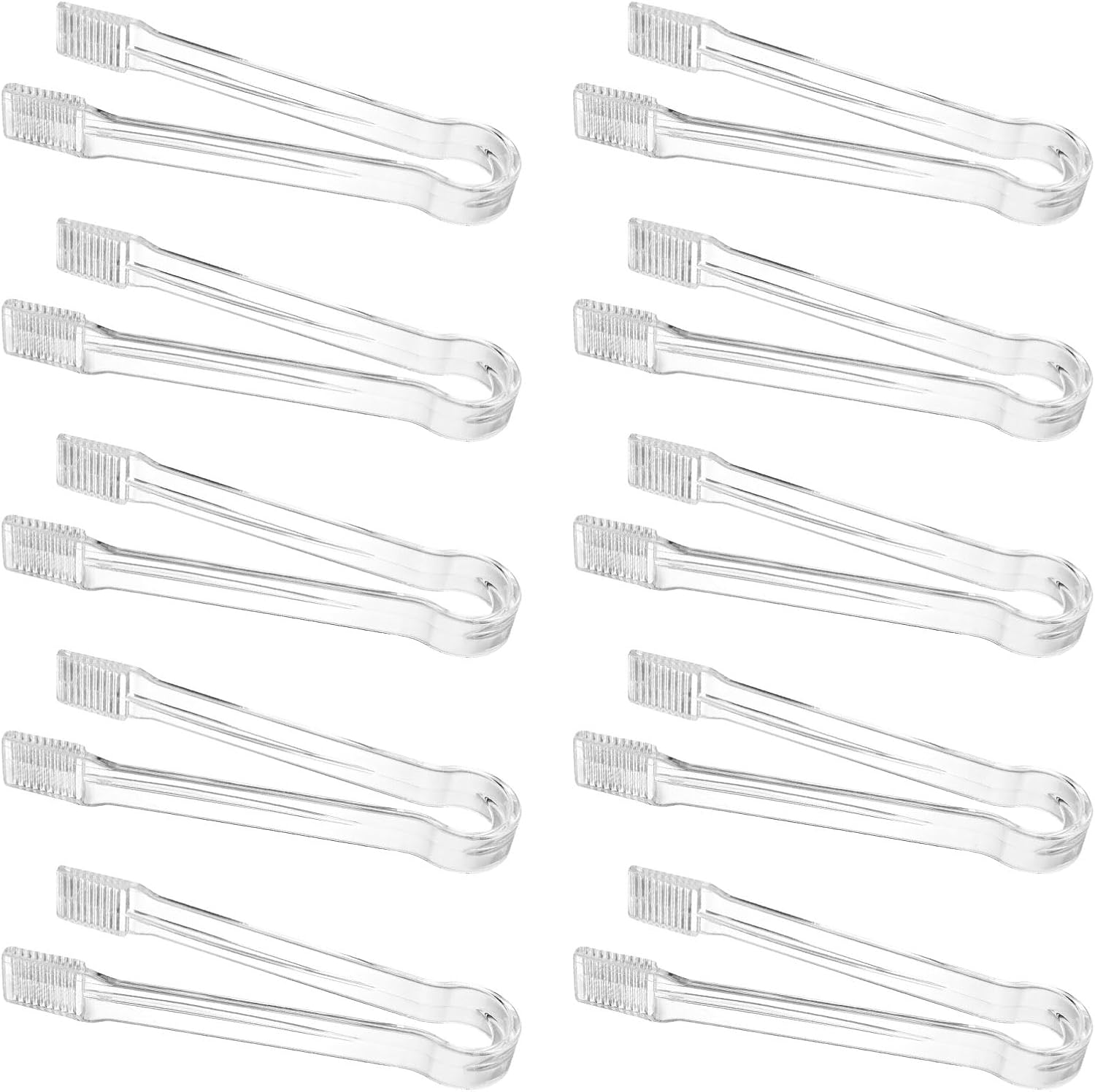 10 Stylish Clear Ice Grippers Sugar Tongs Buffet Serving for Cocktails Beverages Homes Kitchen Accessories Food Grade Ice