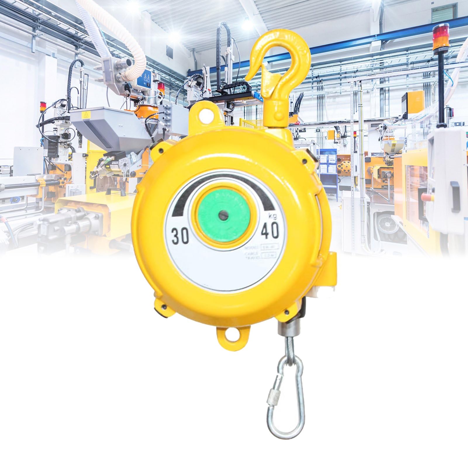 WEKONUMEX Retractable Spring Balancer, Spring Balancer Adjustable With Hook And Wire Rope Multiple Loads(30-40kg)