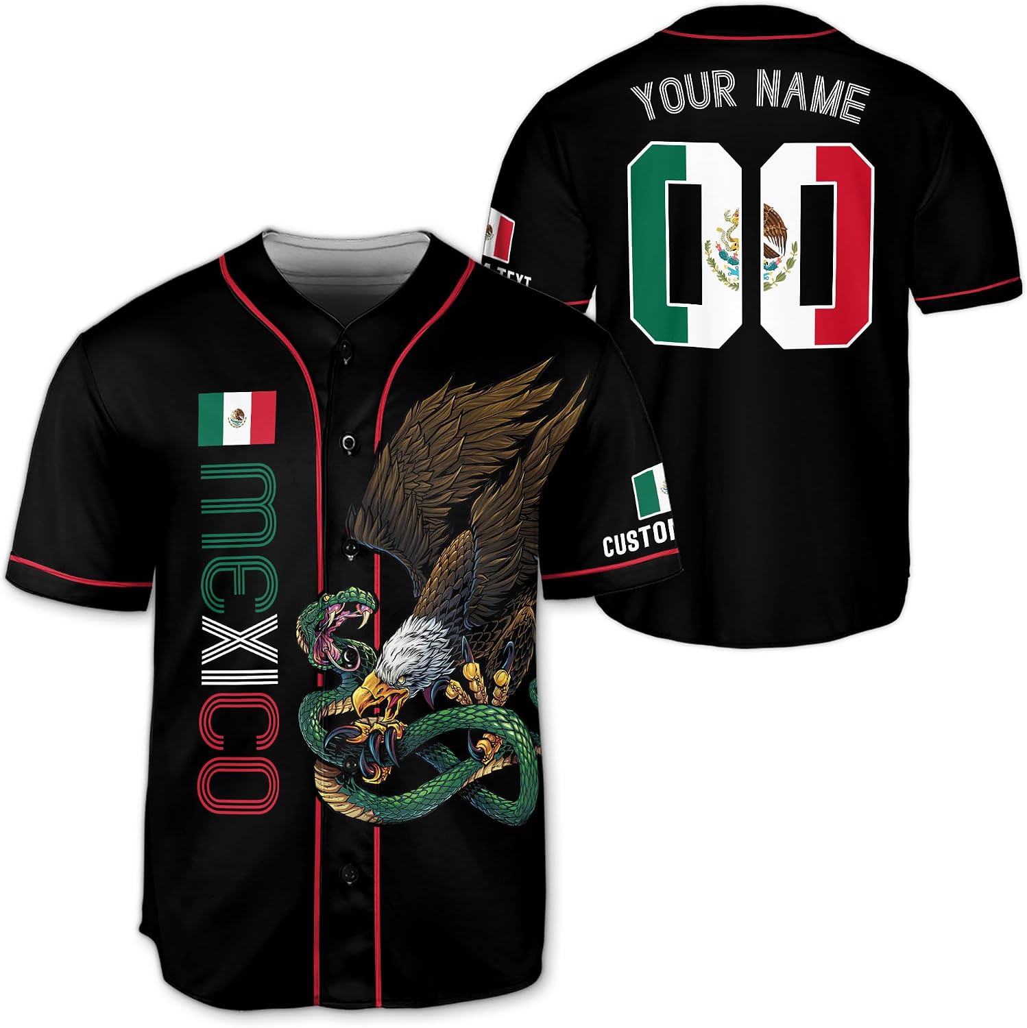 Mexico Jersey Men, Mexico Jersey Baseball, Personalized Mexico Baseball Jersey Men