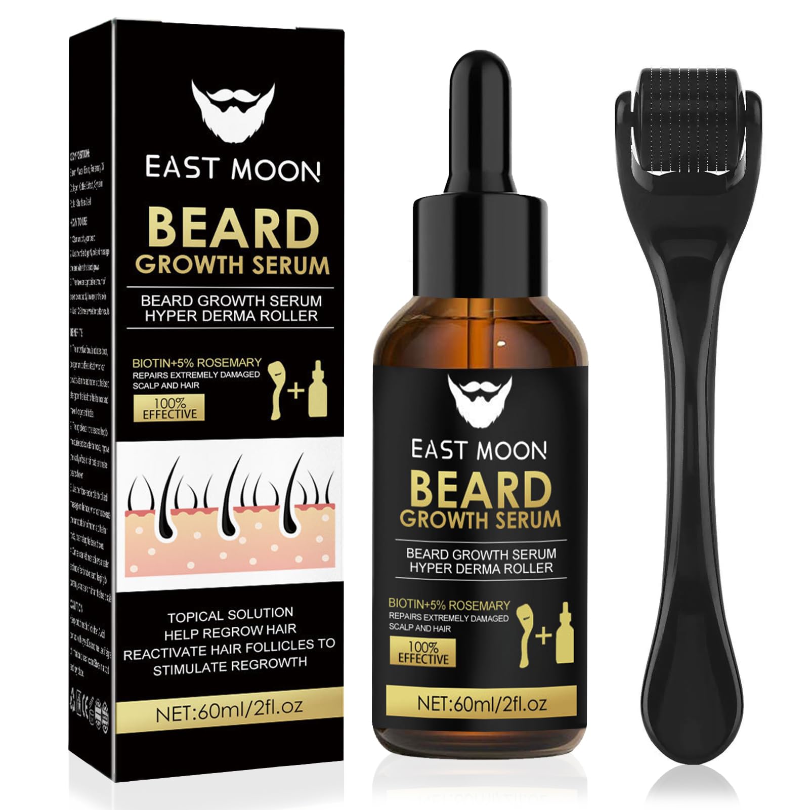 Kit Pousse Barbe,Kit de Croissance de la Barbe