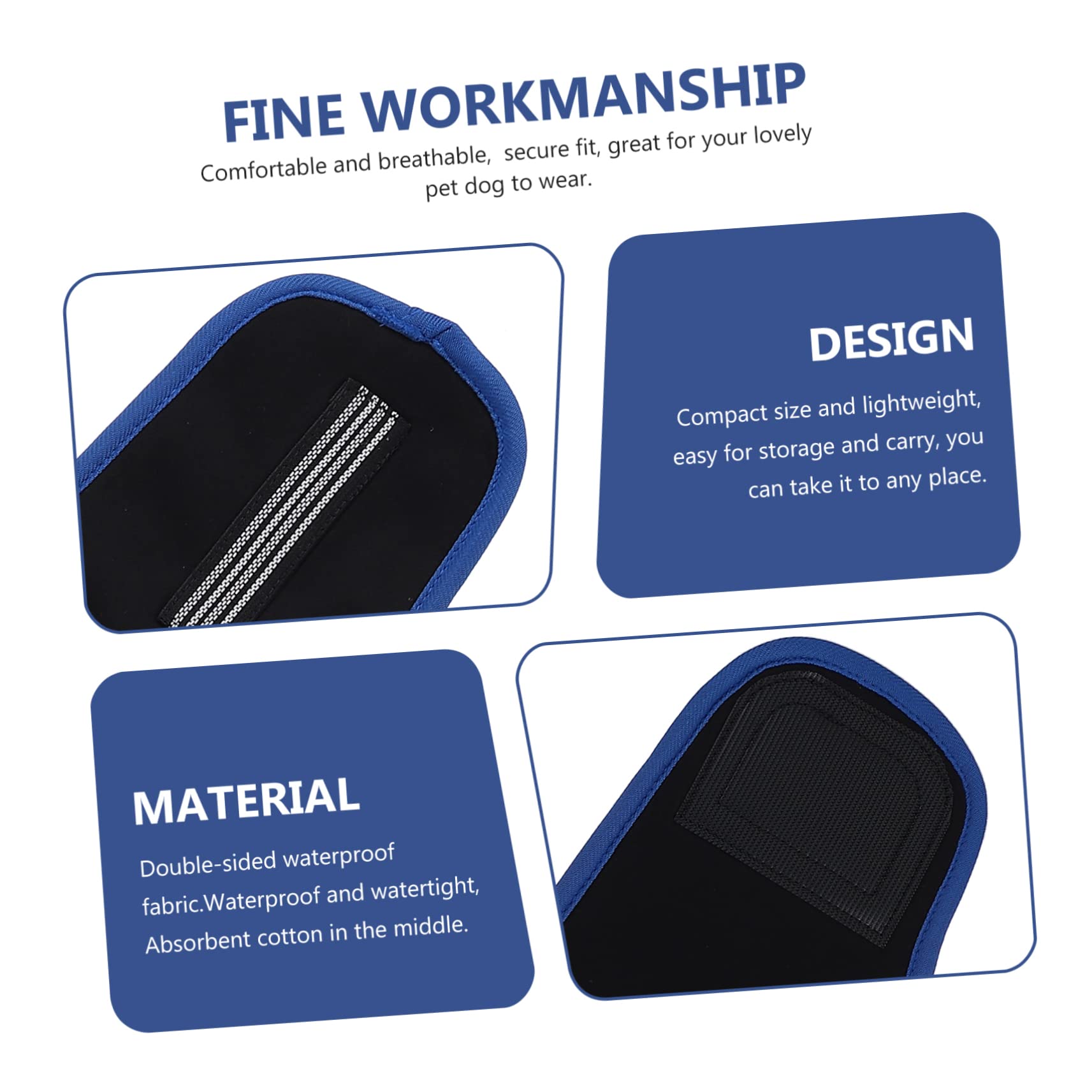 YARNOW 4piezas Pañal Reutilizable para Macho Diseño y Súper Absorbente y Transpirable para Cachorros y Mayores Previene Filtraciones El