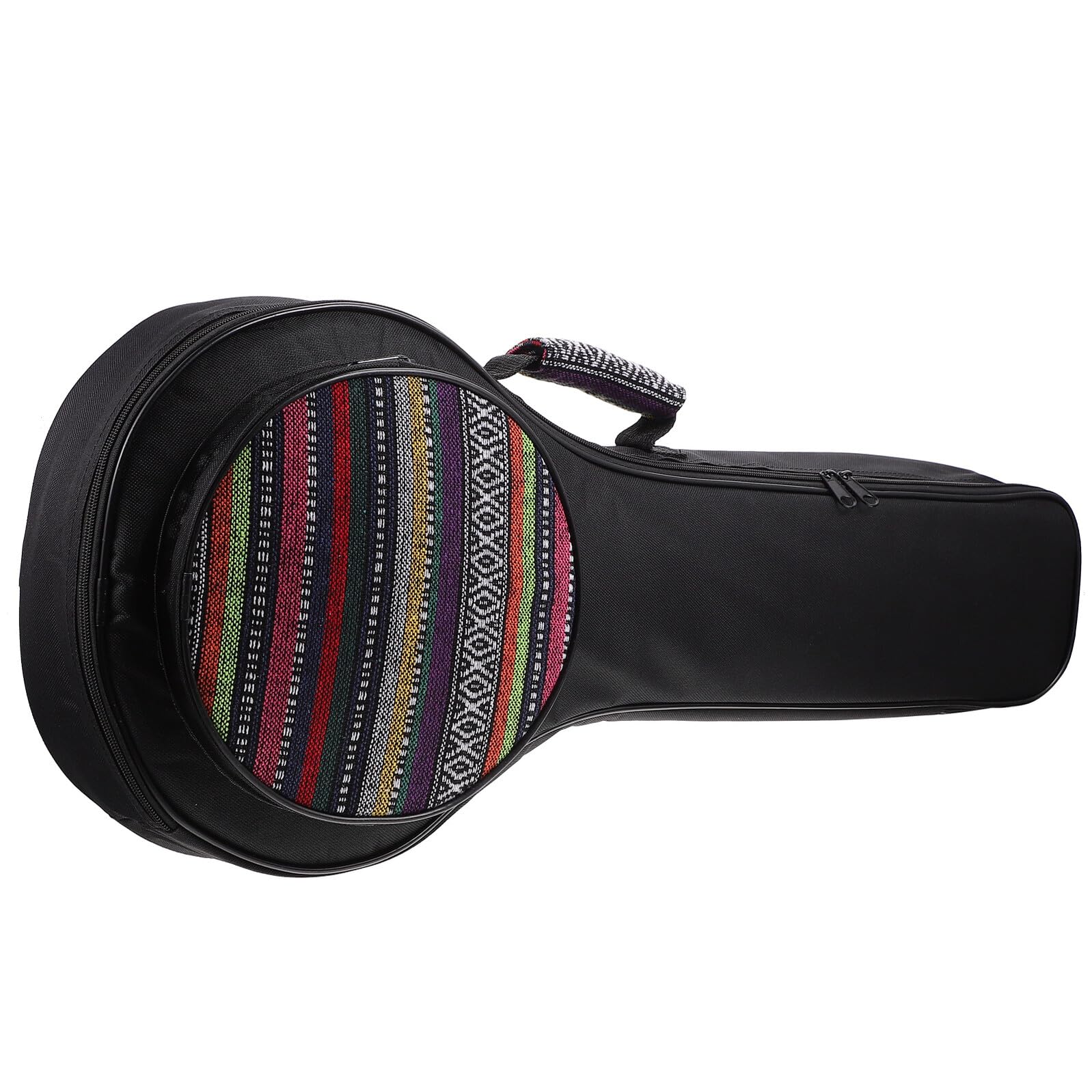 Veemoon Étui de Transport Portable pour Mandoline Doublure Douce Rembourrée Paquet à Dos Ethnique à Double Bretelle Confortable Pochette de Rangement Pratique pour Accessoires Usage