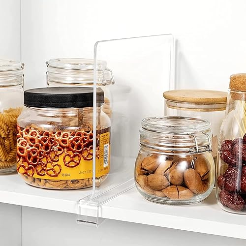 Miniatura 8 de Whirlbliss - Separadores de estantes acrílicos para organización de armario, organizadores de estantes transparentes para estantes de armario de