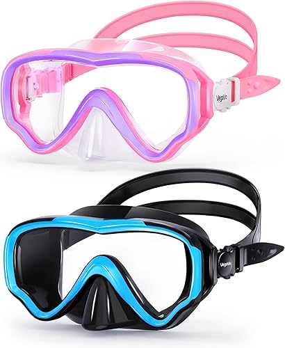 Miniatura 15 de Gafas de natación para niños con cubierta para la nariz, antiempañamiento de visión amplia, máscara de natación transparente para niños y jóvenes de