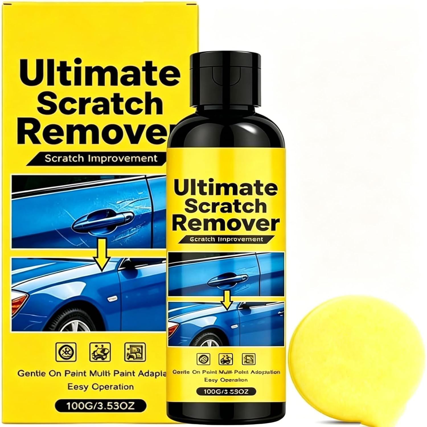 NanoPolix Car Scratch Remover, Car Scratch Remover Kit, Quick Repair Scratches and Restore Shine for Deep Scratches, All Paint Colors Polishing Kit, 100g/3.53oz (1 Set)