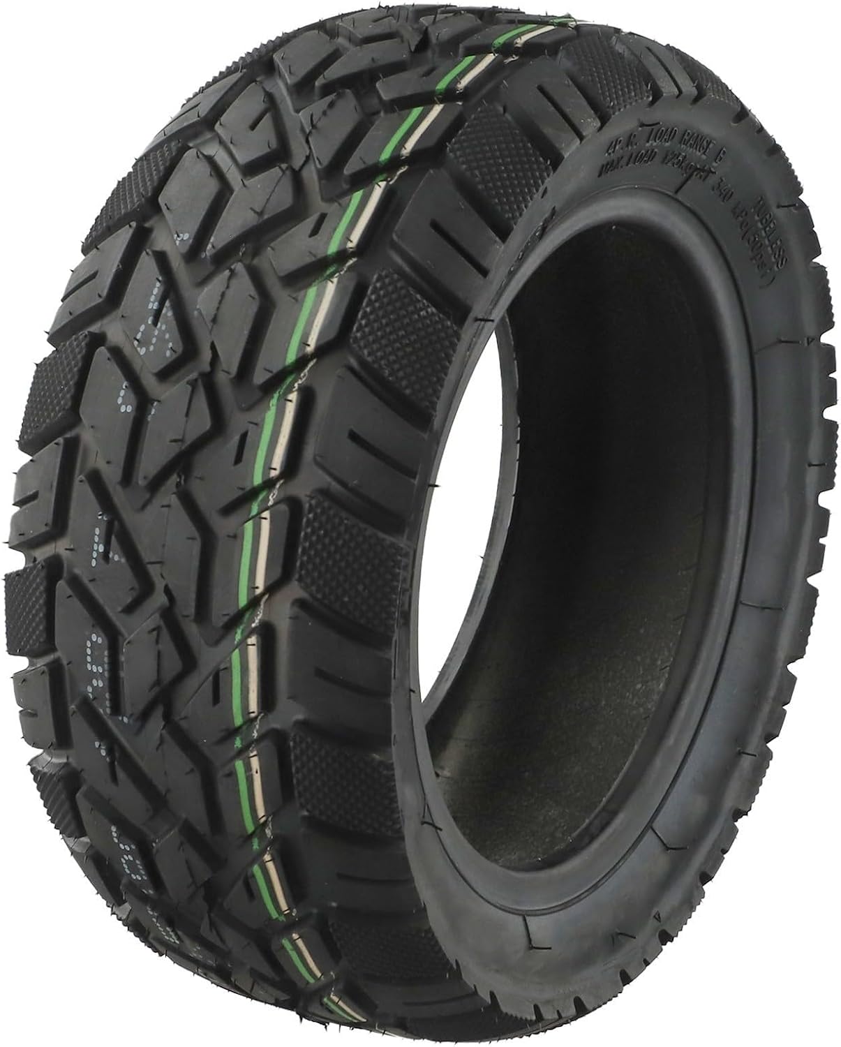 11 Inch 100/55-6.5 Tubeless Off-Road Tire, Rubber Replacement Tyre with Enhanced Grip and Stability, For KAAB0 Electric Scooter and Similar Models, Easy to Install Black