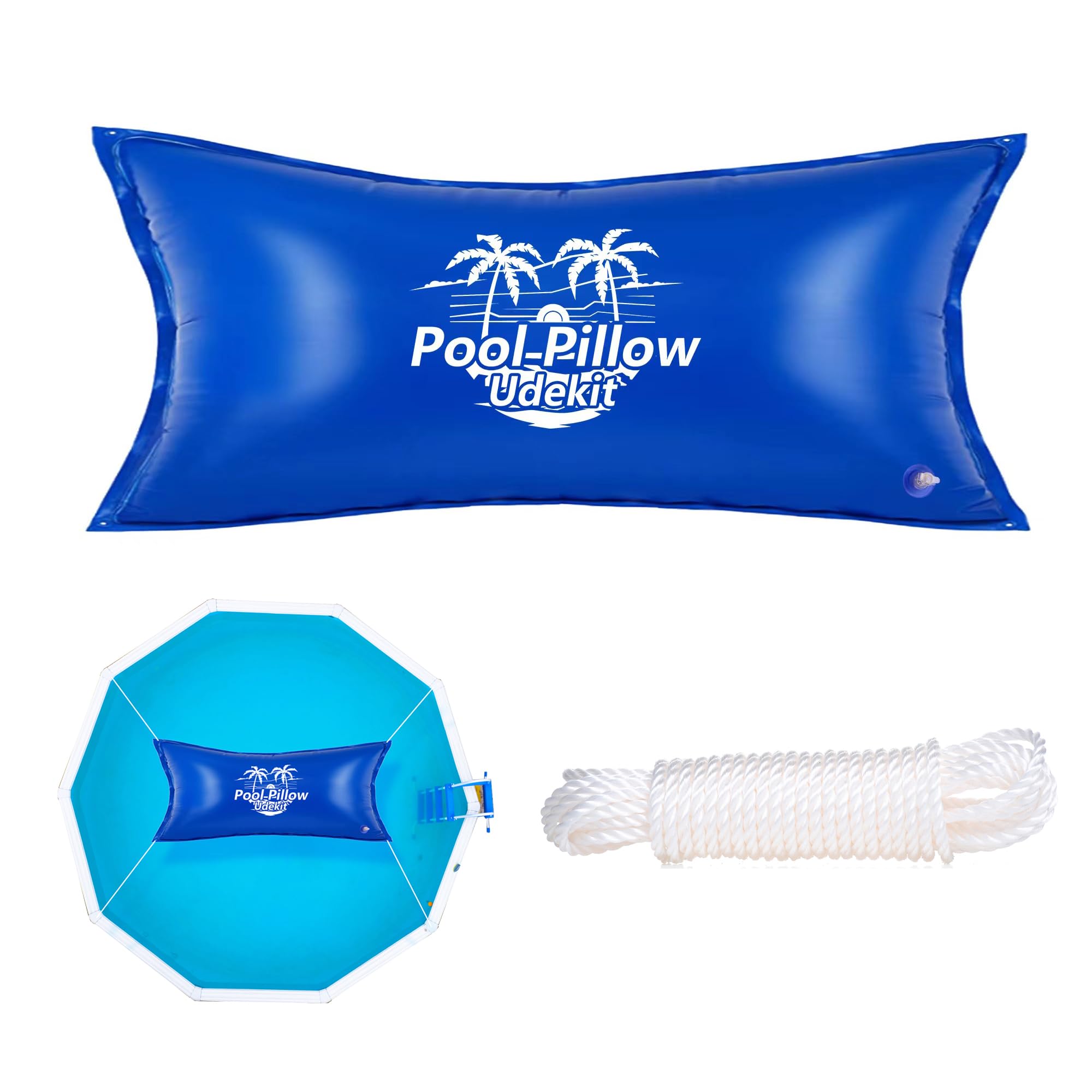 Piscine Air Oreiller Gonflable Flottant Antigel Piscine Couverture Air Oreiller Coussin 120 x 240 cm