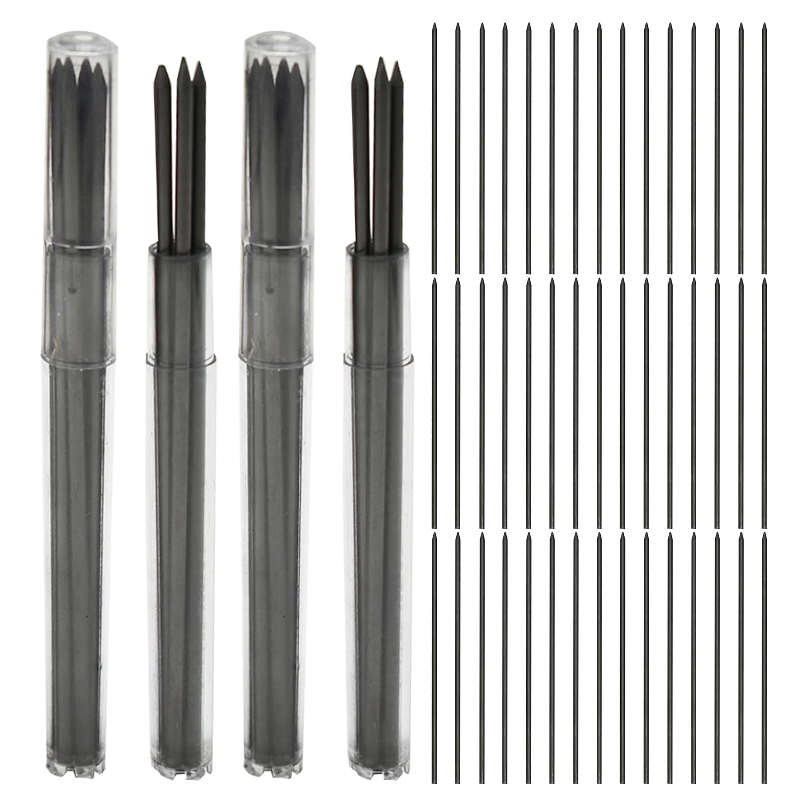 800 de repuesto, 2,0 mm HB, negras, para portaminas, ideales para estudiantes, para escribir, dibujar, hacer compases y para uso técnico.