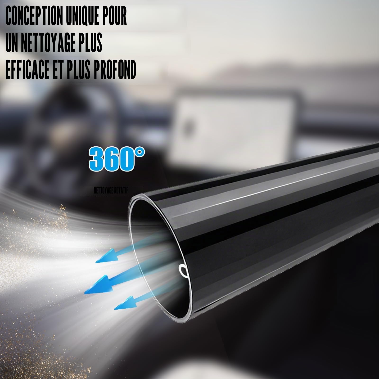 Fusil de nettoyage à sec : outil de nettoyage de voiture pistolet de nettoyage à air comprimé, nettoyage intérieur à air, nettoyage efficace de l'intérieur de la voiture, nettoyage haute pression