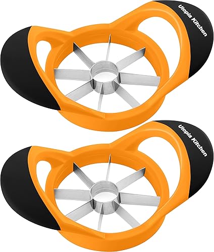 Utopia Kitchen - Descorazonadora y rebanadora de manzanas, cortador de frutas, divisor de manzana, cuña, cortador de acero inoxidable para frutas y