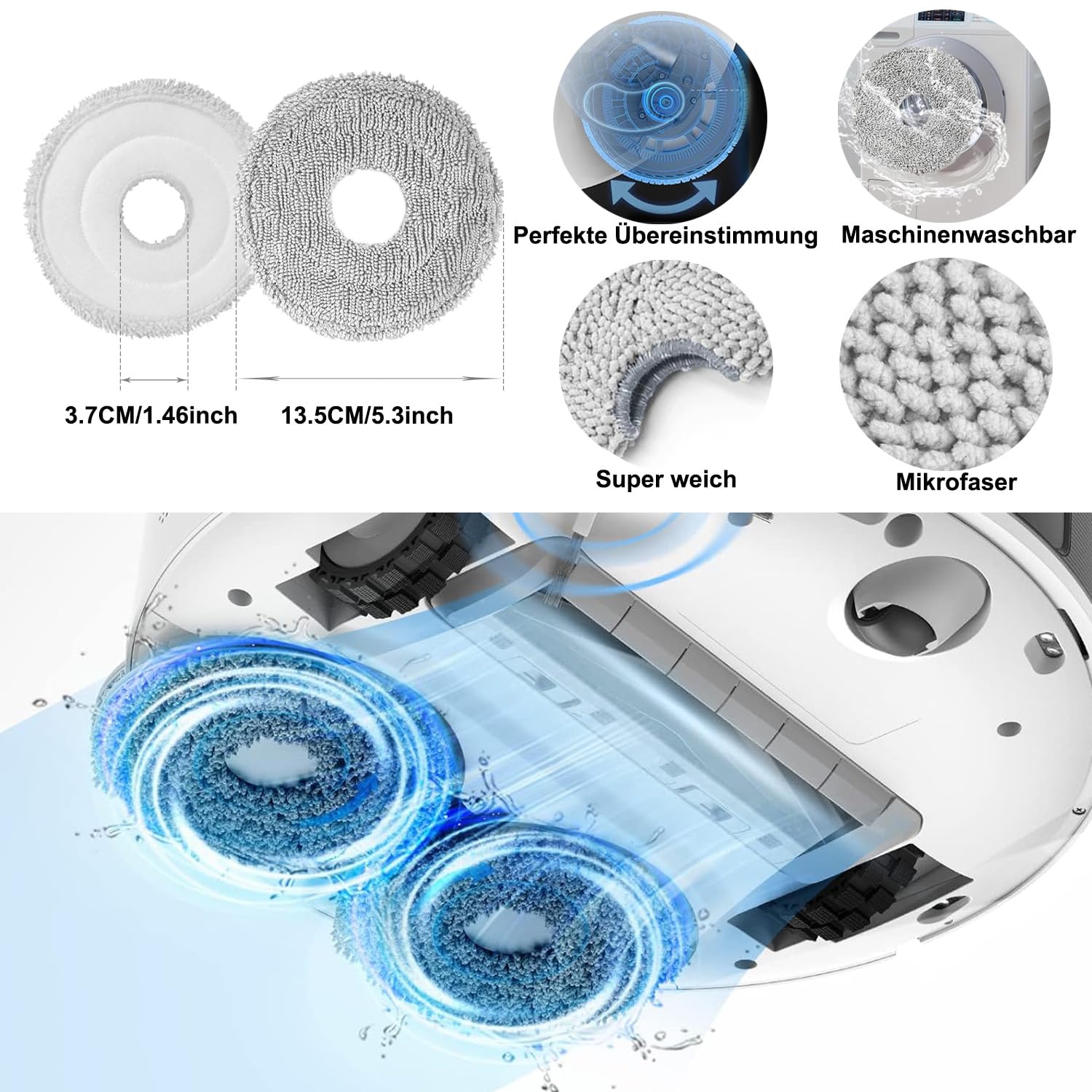 Zestaw akcesoriów do Dreame L10s Ultra Gen 2 / L10s Pro Ultra Heat/ X30 Ultra/MOVA E30 Ultra, JKOISL 2 x szczotki rolkowe, 6 x worki, 4 x ściereczki do mopów, 6 x szczotki boczne, 2 x filtry